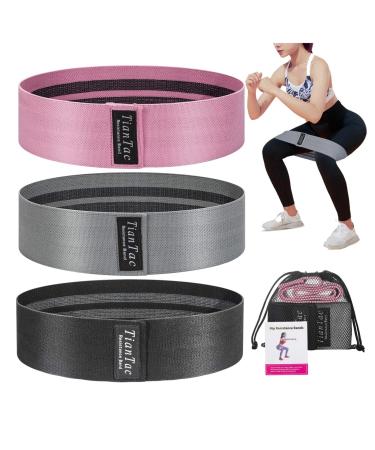 TianTac Booty Resistance Bands for Leg and Butt Exercise Resistance Bands for Women/Men Workout Resistance Bands Set Elastic Fabric Loop for Fitness