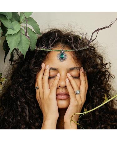 Beavorty Hair Accessory Fairy Antler Crown Elf Flower Headpiece Leaf Tiara Circlet Forest Headband Tree Branches Headdress for Renaissance Halloween Cosplay Festival Accessory - Buy Online on GoSupps.com