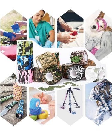 Buy Youyuer 20PC Self-Adhesive Bandage - Elastic Cohesive Tape for Pets & Sports - Ideal for Dogs Horses Wrists & Ankles (2.5cm x 4m) - Buy Online on GoSupps.com