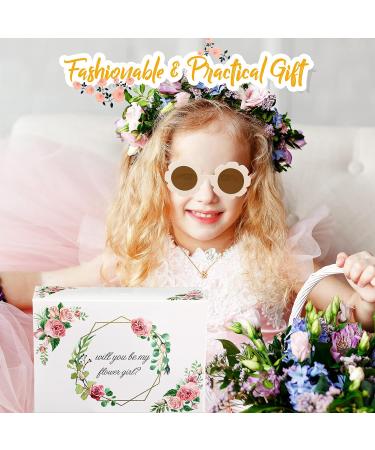 Hanaive Flower Girl Proposal Box Set - Necklace, Glasses, Water Bottle, Pen, Scrunchies - Gold Will You Be My Flower Girl Box - Wedding/Bride Showers - Buy Online on GoSupps.com