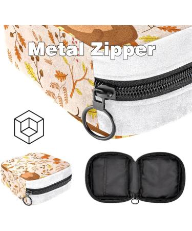 Sanitary Napkin Storage Bag | Period Tampon Makeup Pad Pouch | Animal Print Design - Buy Online on GoSupps.com