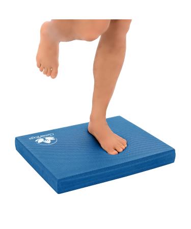 Clever Yoga Balance Pad for Exercise and Physical Therapy | Non-Slip Foam Pad for Fitness,Yoga, Strength and Stability Training | Use as Knee Pad or Meditation Cushion Blue XL