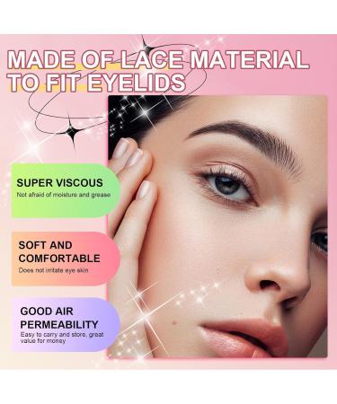 Eyelid Lift Band Gentle Eyelid Band Medical Grade Eyelid Tape | Breathable Invisible Eyelid Lifter Lace Tape Eyelid Tape Large Eye Decoration Invisible Eye half moon shape - Buy Online on GoSupps.com