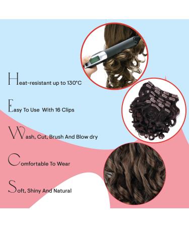 CAISHA XL 18" 7 Pieces Set CLIP IN EXTENSIONS Hairpiece Wavy Black CE1-1 black #1 CE1-1 - Buy Online on GoSupps.com
