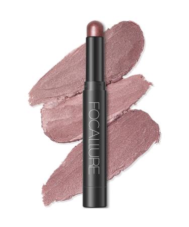 FOCALLURE Shimmer and Matte Cream Eyeshadow Stick Smooth Brilliant Eye Brightener Pencil High Pigment Eye Highlighter Pen for Women Long Lasting Waterproof Eye Shadow and Liners Makeup (MARS)