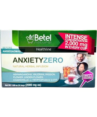 Ansiedadzero Tea by Betel Natural - Natural Support for Health and Relaxation - 24 Tea Bags (Formely Ansiedadmax) - Buy Online on GoSupps.com