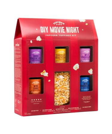 DIY film evening popcorn topping set make your own popcorn five delicious popcorn tops + 500 g popcornmais fun for children adults and sociable evenings 704 g (1 Pack)