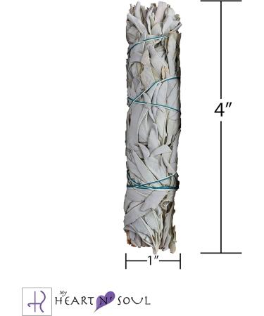 Activate White Sage Pack Bundle - 4 Inches Smudge Sticks Home Spiritual Cleansing Meditation Relaxation Aromatherapy Healing Energy Rituals - Premium California White (Trinity Pack) - Buy Online on GoSupps.com