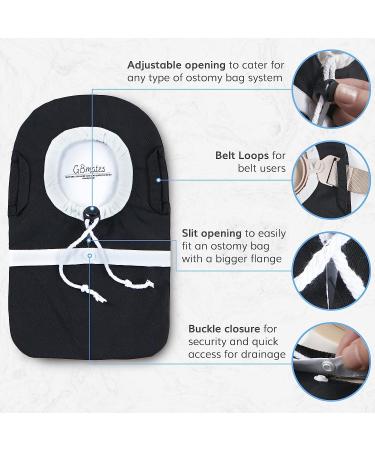 GBmates Water-Resistant Ostomy Bag Cover with Adjustable Opening & Belt Hoop - R Blue Colostomy Bag Cover - Washable & Durable Ostomy Supplies - Buy Online on GoSupps.com