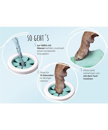 Maggie & Cooper Large Green Paw Cleaner | Soft Brushes Microfiber Towel Dishwasher-Proof | Available in 2 Sizes - Clean Paws Effortlessly - Buy Online on GoSupps.com