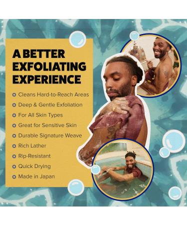 Goshi Peeling Shower Towel - Tear-Resistant All Skin Types Brick Red Made in Japan | GetaWay Solids - Buy Online on GoSupps.com