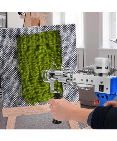Tufting Gun 2 in 1 Cut Pile Rug Gun Electric Carpet Weaving Gun Handheld Flocking Machine for Quick Cut/Loop Pile (Blue) - Buy Online on GoSupps.com