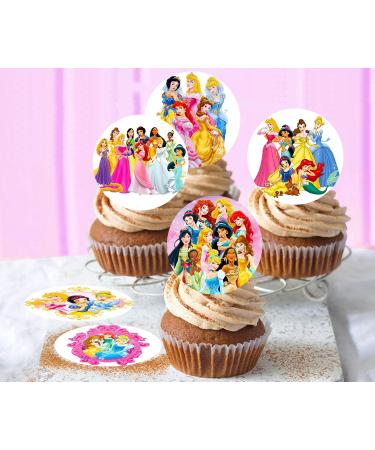 Pre-Cut Princess 1B Edible Stand up Wafer Paper Cupcake Toppers Cake Decorations Birthday Party Girls Princesses (24) - Buy Online on GoSupps.com