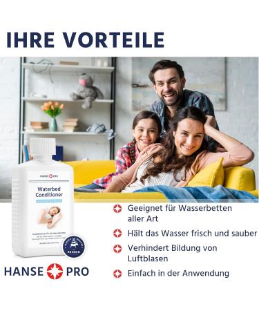 Hanseatic Pro Waterbed Conditioner - 4 x 250 ml | Ultimate Care & Protection for All Water Beds - Buy Online on GoSupps.com
