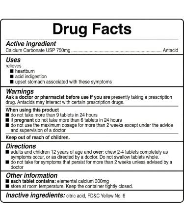 Extra Strength Antacid 750mg 90 Chewable Tablets Sugar Free Antacid Tablets Chewable Antacids Anti Acid Tablets for Heartburn Acid Indigestion and Sour Stomach Orange Cream Flavor (Pack of 2) - Buy Online on GoSupps.com