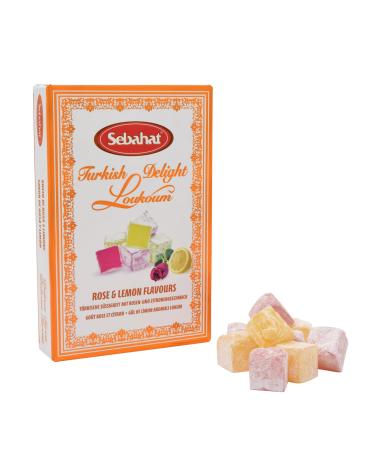 G dstuf Sebahat Turkish Delight (Lokum) in a gift box (rose and lemon 200g)