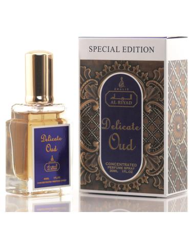 Maison d'Orient DELICATE OUD 30 mL ALRIYAD Special Edition: Unisex Travel Size Toiletries Mini Perfume - Perfumes Arabes Para Hombres y Mujeres - Body spray Cologne
