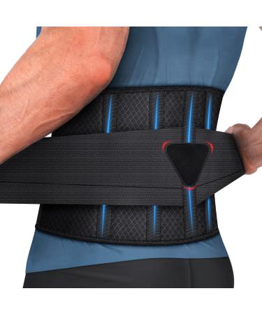YAHA 2023 New Back Brace With Lumbar Pad, 16 Hole Mesh Lumbar Support for Lower Back Pain, Back Support Belt for Men&Women Relieve Sciatica, Herniated Disc, Scoliosis Back Pain (XL (Waist 45"-53"))
