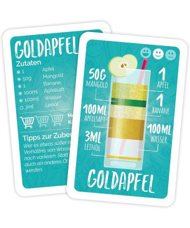 Smoothie Recipe Card Game - 30 Recipe Cards with Images & Explanations in German | Perfect Gift in Metal Can - Buy Online on GoSupps.com