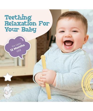 Mothby Teething Sticks for Babies Pack of 5 | Premium Food Grade Silicone | 6.3 Inches Long | Includes 2 Cleaning Brushes Straws | Safe for 3-12 Months Old Babies | Refrigerator & Dishwasher Safe - Buy Online on GoSupps.com