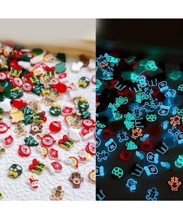 FEIlei 1Bag Resin Nail Art Christmas Decorations with Luminescent Effect Perfect for DIY Manicure - Buy Online on GoSupps.com