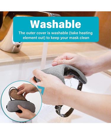 Heated Eye Mask with Extra Ice Bag - USB Electric Steam Warm Eyes - Comfortable Sleep Mask for Women and Men - Perfect for Night Shift Nurses - Blindfold for Sleep, Travel, Nap, Shift Work - Buy Online on GoSupps.com