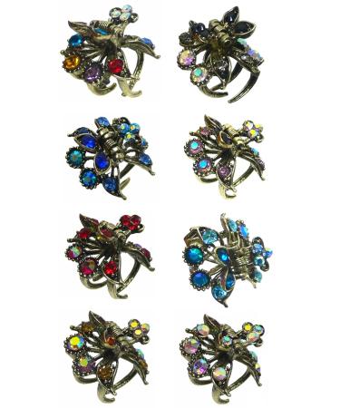 Set of 8 Mini Hair Claws Metal Claw Clip - 8 Colors | JCGY LPW-5-8 - Buy Online on GoSupps.com