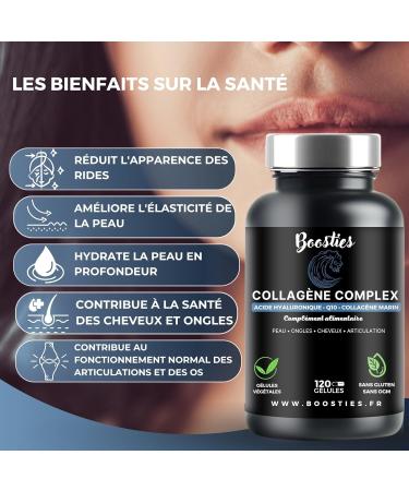 Collagen Complex | 120 Capsules | Marine Collagen Peptide Type 1 | Enriched with Hyaluronic Acid Q10 Magnesium and Vitamins | Anti-Aging Beauty & Joints | Proven Effectiveness - Buy Online on GoSupps.com