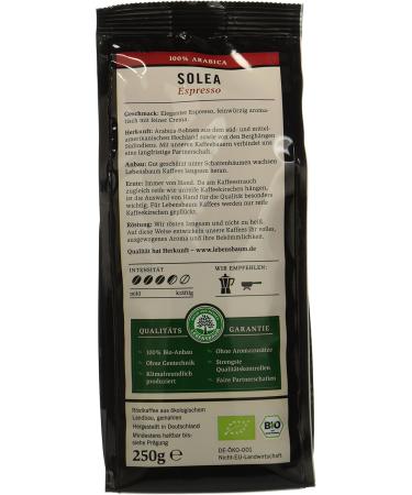  Lebensbaum Lebensbaum Solea Organic Espresso Solea Ground 6 x 250 g - Buy Online on GoSupps.com