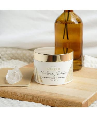 LaLicious Hydrating Body Butter with Shea Butter, Vitamin E, Cucumber Extract & Apricot Oil - 8oz | Paraben-Free Moisturizing Cream - Buy Online on GoSupps.com
