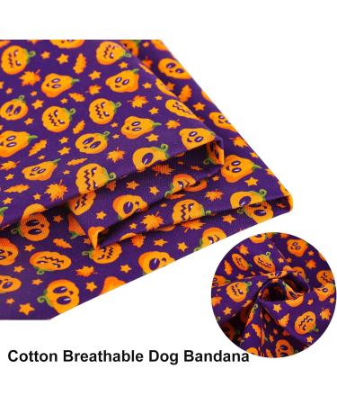 Halloween Pumpkin Dog Bandana - Adorable Purple Triangle for Small to Large Dogs & Cats - Buy Online on GoSupps.com