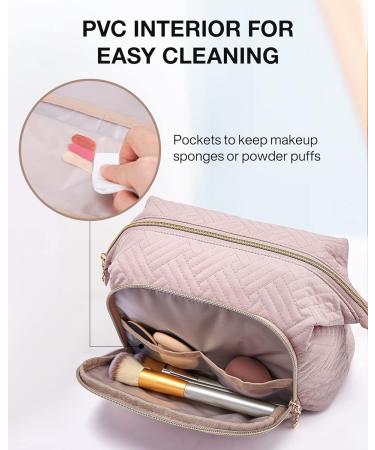 BAGSMART Travel Makeup Bag Organizer Case for Women - Pink - Buy Online on GoSupps.com