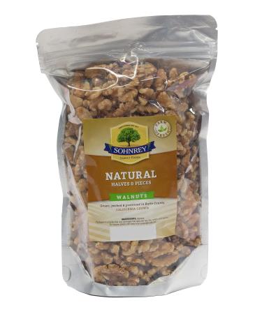 Raw Natural California Walnuts Halves and Pieces 2 lb 2 lb (Single) - Buy Online on GoSupps.com
