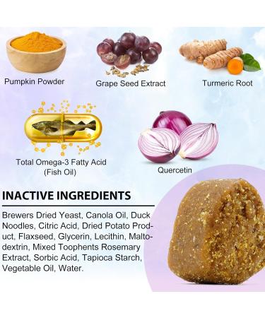HXTMKT Dog Itch and Immune Chews Itch Relief Allergy Relief for Dogs Anti Itch for Dogs Skin Allergy Treatment for All Dog Breeds 30 Chews Duck Flavor Dog Skin& Coat Health Supplement - Buy Online on GoSupps.com
