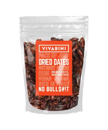 Seedless Dates 250g | Wonderful Sweet Taste | Healthy Snacks | Supplement to Tea, Yerba Mate, Dishes & Desserts | Valuable Source of Nutrients | Dried Dates | 0.25 kg