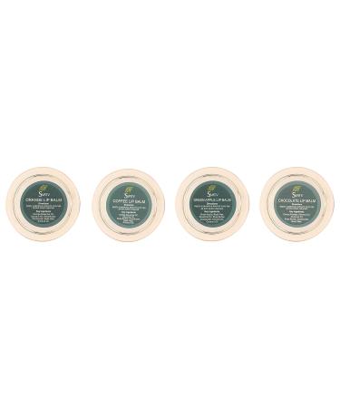 SVATV Herbal Salve Lip Balm Set - 4 Flavors (Coffee Green Apple Orange Chocolate) | 15g Each | Made in India | International Shipping Available - Buy Online on GoSupps.com