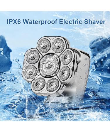 9D Head Shaver for Bald Men - Cordless Rechargeable Waterproof Mens Razors with LED Ultimate Bald Head Grooming - Buy Online on GoSupps.com