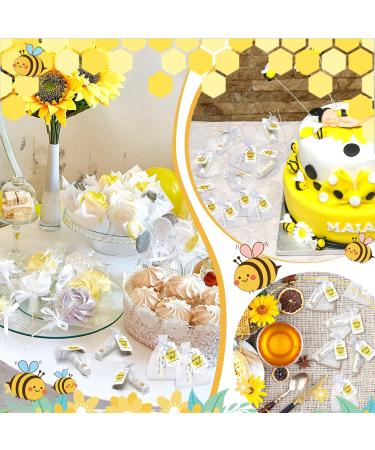 50 Sets Bee Lip Balm Bulk - Baby Shower Favors with Organza Bags & Thank You Tags | Bee Themed Gifts for Baptisms & Birthday Parties - Buy Online on GoSupps.com