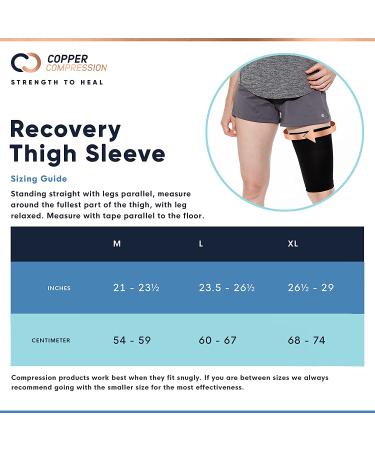 Copper Compression Hamstring Support Sleeve - Anti-Slip Thigh Support for Muscle Sprains & Recovery - Large - Buy Online on GoSupps.com