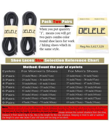 DELELE 2 Pair Round Boot Laces 55 Inch - Dark Brown Coffee - Buy Online on GoSupps.com