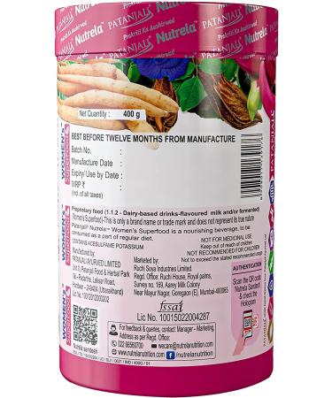 Nutrela Women's Superfood: Biofermented Vitamins, Glucosamine, Cow Milk Calcium, Vitamin E - 100% RDA, No Added Sugar - 400gm Chocolate Flavour Powder - Buy Online on GoSupps.com
