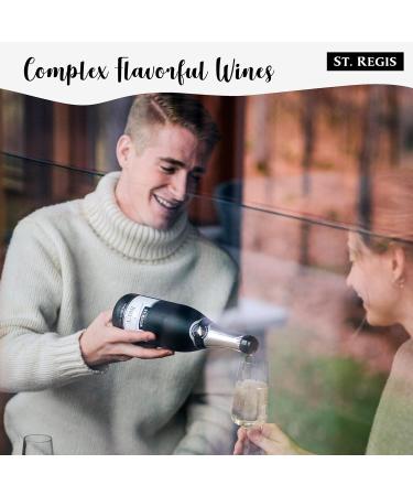 St. Regis Brut Sparkling 2 Pack (2 x 750ml per Bottle) Non Alcoholic Sparkling White Wine - Low Calorie and Low Sugar - Perfect Food Pairing - Ideal Gift or Gift Set - Enjoy Life and Flavouful Wine - Buy Online on GoSupps.com