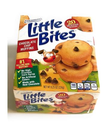 Entenmann's Little Bites Chocolate Chip Muffins - Delicious & Yummy - 5 Pouches, 20 Muffins, 8.25 oz (1 Box) - Buy Online on GoSupps.com