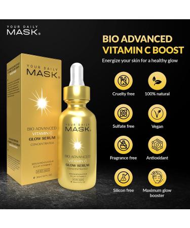 Vitamin C Serum for Face - Anti-Aging Brightening & Hydrating | Reduce Dark Spots Fine Lines & Wrinkles | 1 Fl Oz - Buy Online on GoSupps.com