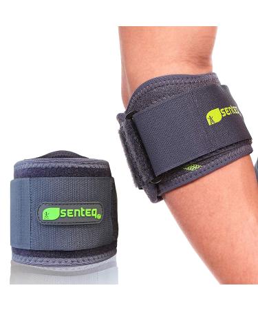 SENTEQ Tennis Elbow Brace for women Forearm Tendonitis Pain Relief Compression Sleeve for Men and Women Weightlifting Arms Pads Golfer Wrap Tennis Golf Elbow Support Pressure Bands Strap 1 Count(Pack of 1) 1