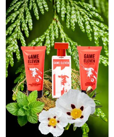 Mens Game Eleven Pour Homme Fragrance Gift Set 3-Piece. Includes 1 soothing After Shave Cream 1 Eau de Toilette Spray 1 Shower Gel. 5.1 FL. OZ. Woody Spicy fragrance for men. - Buy Online on GoSupps.com
