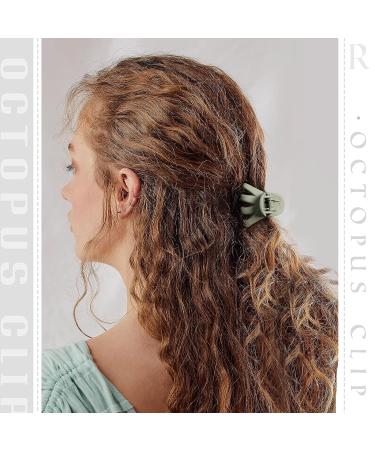 12 Small Octopus Hair Clips for Women - 1.57 Inches No Slip Jaw Clips - Strong Hold Hair Clamps - Multicolor Matte Hair Clips - Buy Online on GoSupps.com