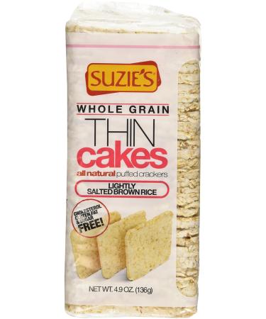 Suzie's, Thin Cakes, Whole Grain Puffed Crackers, Lightly Salted Brown Rice Flavor - 4.9oz Bag