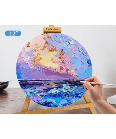 Falling in Art 12' Round Birch Wood Canvas Panels Kit - 2 Pack Studio Cradle Boards for Pouring Art, Crafts, Painting - 3/4 Deep - Buy Online on GoSupps.com