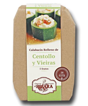 olivaoliva ZUCCHINI STUFFED WITH SPIDER CRAB AND SCALLOP GLUTEN FREE CAN 250 gr.